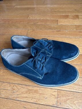 Men’s suede Banana Republic Oxford laced navy shoes size 10